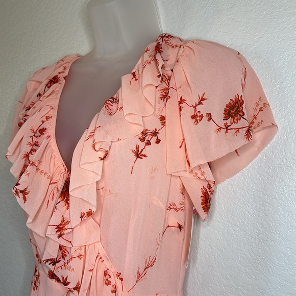 Cinq A Sept Womens Floral Print Hi-Low Midi Dress Size 2 NWT - Picture 9 of 14